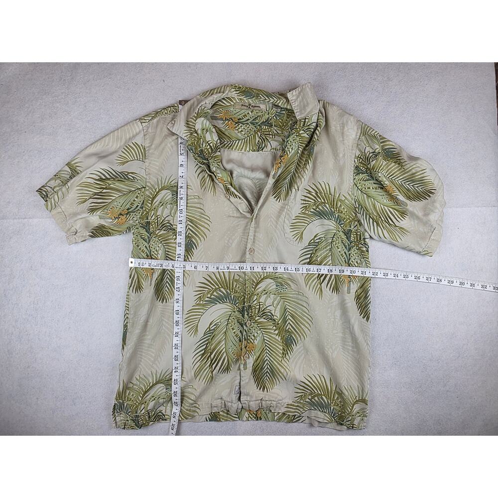 Tommy Bahama Vintage Silk Palm Tree Button Down Size Large Tall - Picture 2 of 11